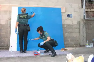 Elaboración del mural colaborativo de Cruz Roja