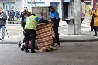 Simulacro de un accidente laboral en Zamora. Archivo