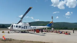 Un campamento en la base aérea de Rosinos