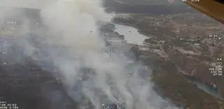 Imagen aérea del incendio 