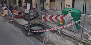 Imagen de archivo de obras en la calle Víctor Gallego 