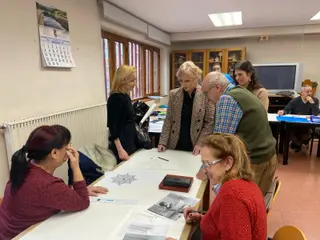Leticia García visita el centro de día de San Lázaro