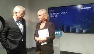 Los procuradores del PP Óscar Reguera y Leticia García