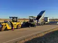 Obras en una carretera- Imagen de archivo