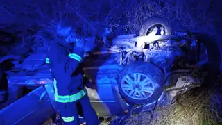 Accidente en la ZA 100 en Villaveza anoche