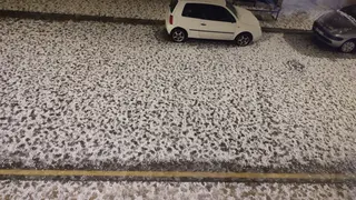 Tormenta de granizo esta madrugada en Zamora