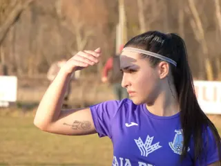 Nadia Pérez con la Bovedana