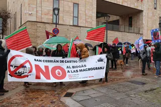 Manifestación contra el biogás en Zamora
