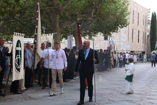 Pablo Alonso, presidente de la Cofradía de la Esperanza en la procesión extraordinaria.