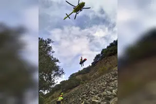 Helicóptero de Sacyl. Rescate