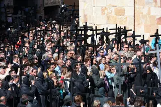 Imagen de la procesión de Jesús Nazareno el pasado abril de 2026 