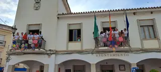 Celebración del ascenso en el Ayuntamiento de Castuera