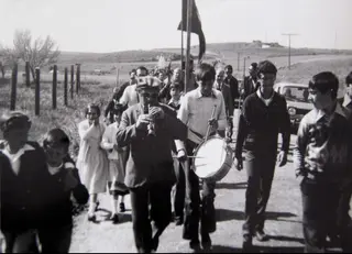 Efraín durante una romería a la Hiniesta