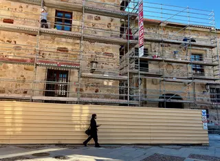 Imagen actual de las obras del Parador deZamora