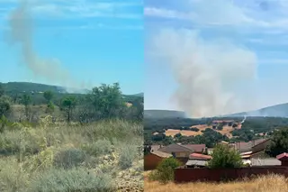 Imagen del incendio forestal en Litos