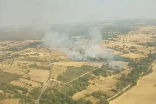 Imagen aérea del incendio en Ferreruela de Tábara | INFORCYL