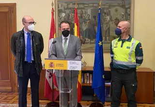 Un instante de la rueda de prensa