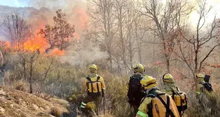 BRIF Tabuyo trabajando en el incendio de Hermisende