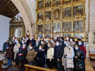 Visita a las obras de la iglesia de Revellinos