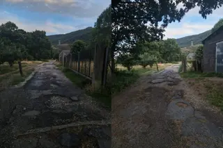 Camino que comunica el Pueblo Nuevo con el Pueblo Viejo de Ribadelago