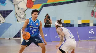 Instante del partido entre el CB Zamora y el Palencia Baloncesto del jueves