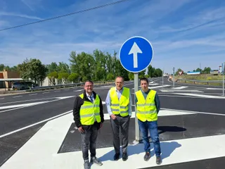 El subdelegado visita las obras de rehabilitación en la N122 entre los términos municipales de Zamora y Fresno de la Ribera