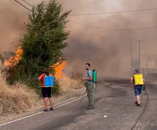Incendio de Molezuelas de la Carballeda. Situación en Fuente Encalada