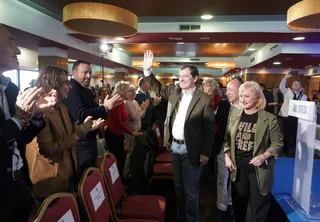 El candidato a la Presidencia de la Junta, Alfonso Fernández Mañueco, participa en un acto público en Toro junto a la cabeza de lista por esta provincia, Leticia Garcí­a | Rubén Cacho. ICAL
