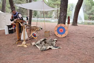 Recreación histórica en el bosque de Valorio. Archivo