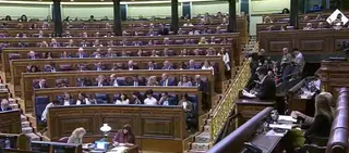      Captura De Un Instante De La Votación De Los Decretos De Vivienda En El Congreso
