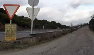 Carretera de Toro en mal estado