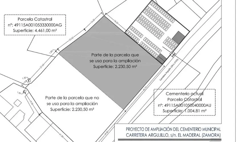 Imagen del proyecto planteado sobre plano
