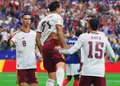 Celebración tras el tanto de penalti de Oyarzabal