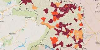 Mapa de la incidencia en los municipios de Zamora este martes