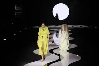 Juan Lázaro ICAL . Desfile de la diseñadora salmantina Fely Campo en la Mercedes Benz Fashion Week Madrid. Archivo