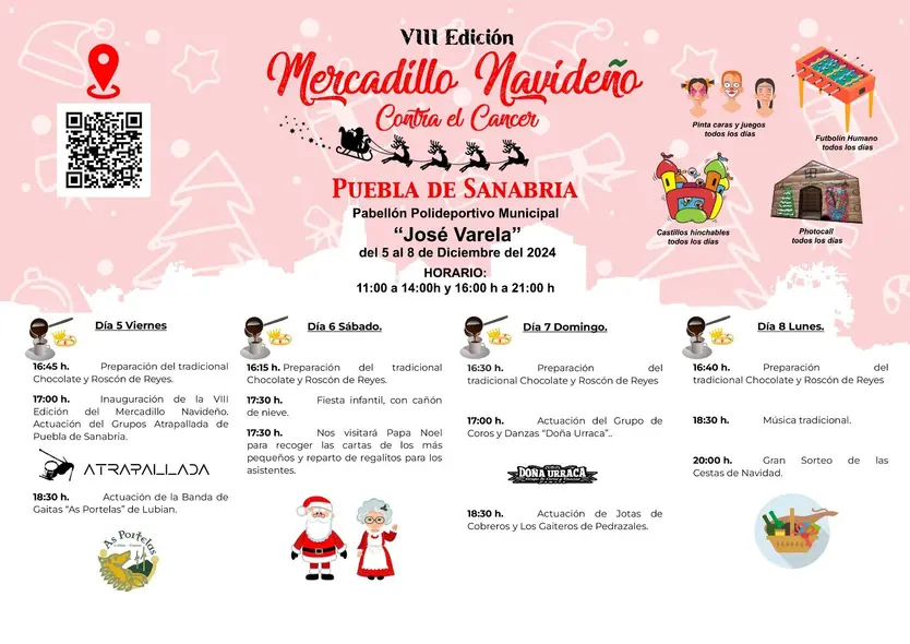 Cartel del VIII Mercadillo Navideño Contra el Cáncer