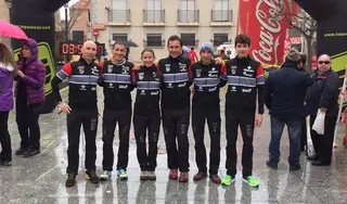 María Diez y Santiago Mezquita, en el podio del “Cross Alpino Cebrereño”