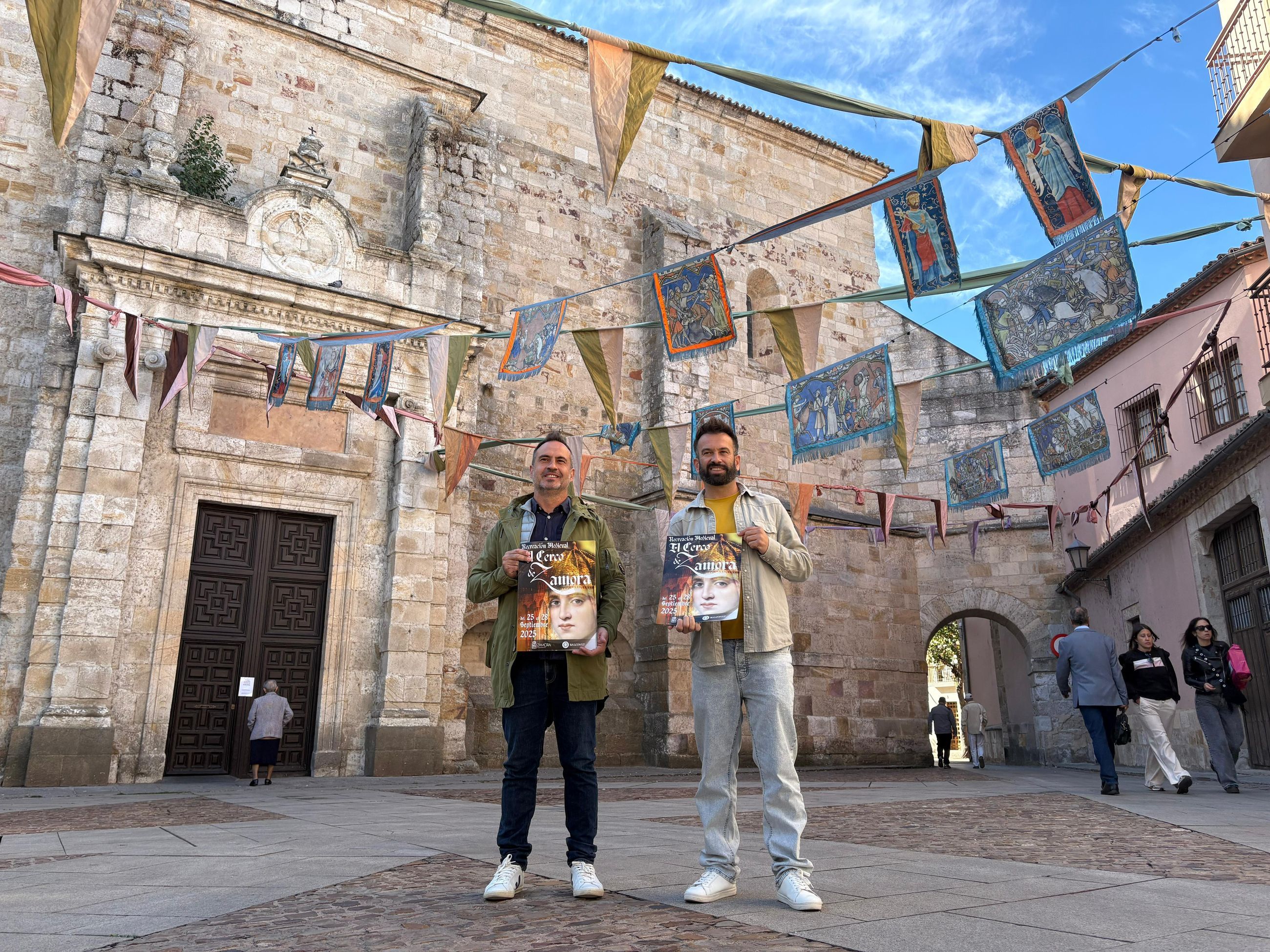 Juan Cantero y David Gago en la presentación del Mercado Medieval