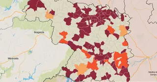 Mapa de la incidencia en los municipios de Zamora este viernes