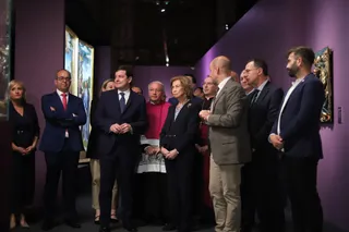 La Reina Sofía en un instante de la visita a las Edades del Hombre en Zamora