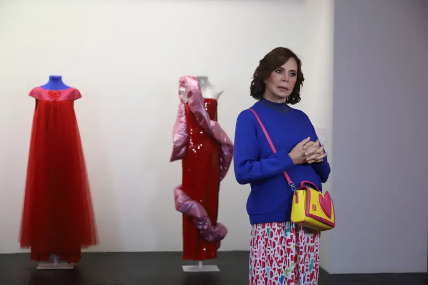 Ágatha Ruiz de la Prada en la visita a la exposición