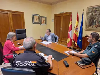 Un instante de la reunión semanal de coordinación con las Fuerzas y Cuerpos de Seguridad del Estado en Zamora