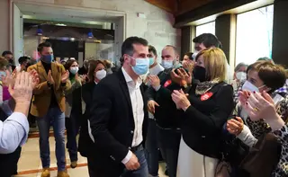 Luis Tudanca durante el acto