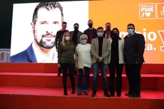 El PSOE de Zamor en la presentación de la candidatura de Luis Tudanca en Palencia