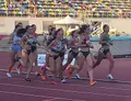 Blanca García Heras, en primer plano a la izquierda, en el Campeonato de España Sub 18