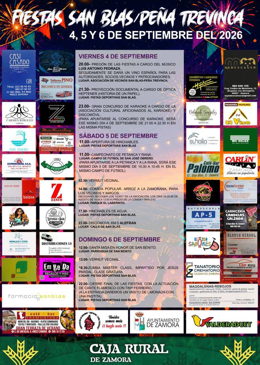 Programa De Fiestas De San Blas Pe&ntilde;a Trevinca