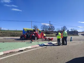 Accidente n la N-122 en Alcañices
