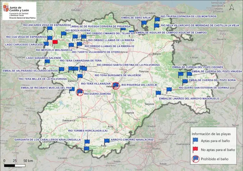Mapa De Aptitud De Zonas De Baño Del 3 Al 10 De Julio
