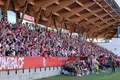 Afición en el Ruta de la Plata en el partido contra Villarreal B