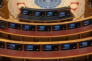 Vista de las pantallas en el Congreso de los Diputados. Archivo | EP
